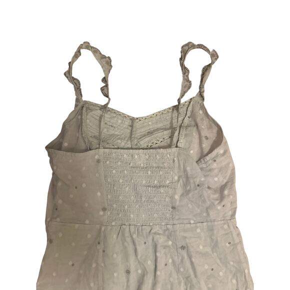 NWT Women M UO Urban Outfitters Tara Embroidered Gingham Blue Mini Dress Cotton - Picture 5 of 5